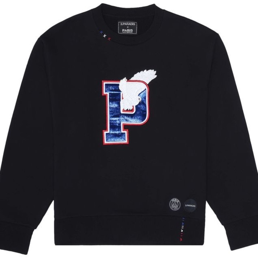 Men's Paris Saint-Germain x 3.PARADIS Letterman Crewneck Sweater